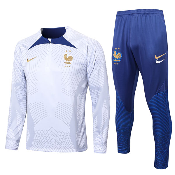 Sweatshirts Frankreich 2022-2023 Weiß Blau